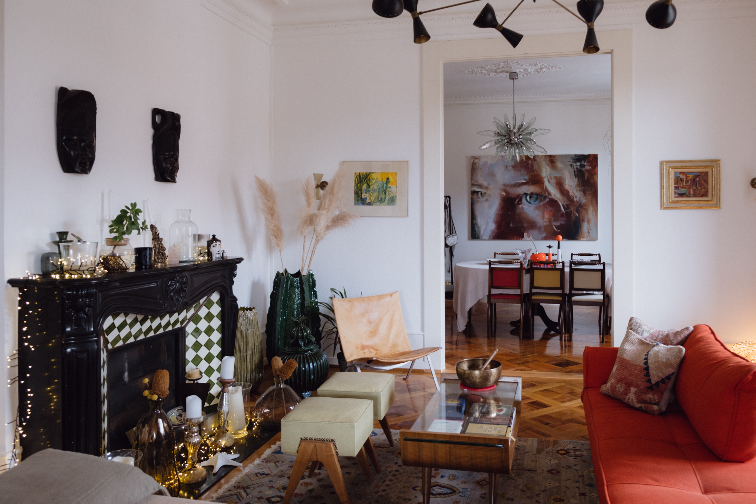 Another view of the 'salon en enfilade' that makes for the core of Le Trente's entertainment space 