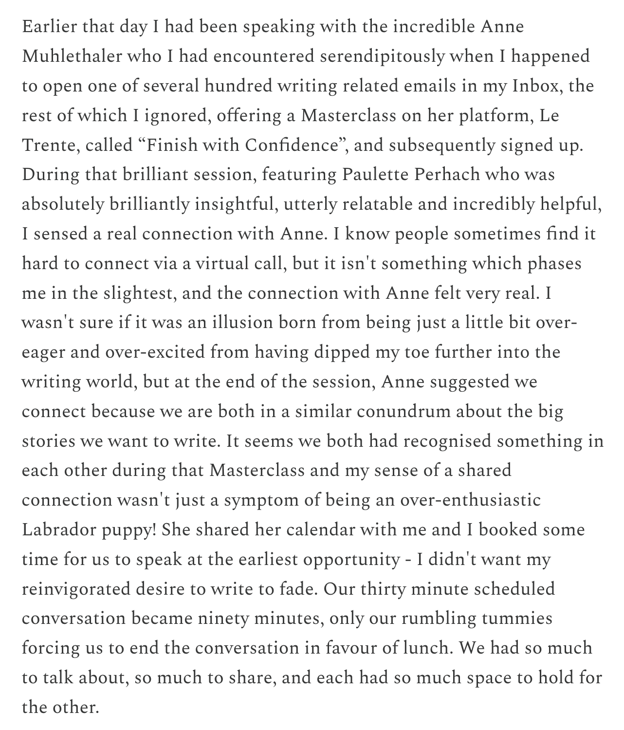 a portion of a substack post by Charley Duffain Writes Again!