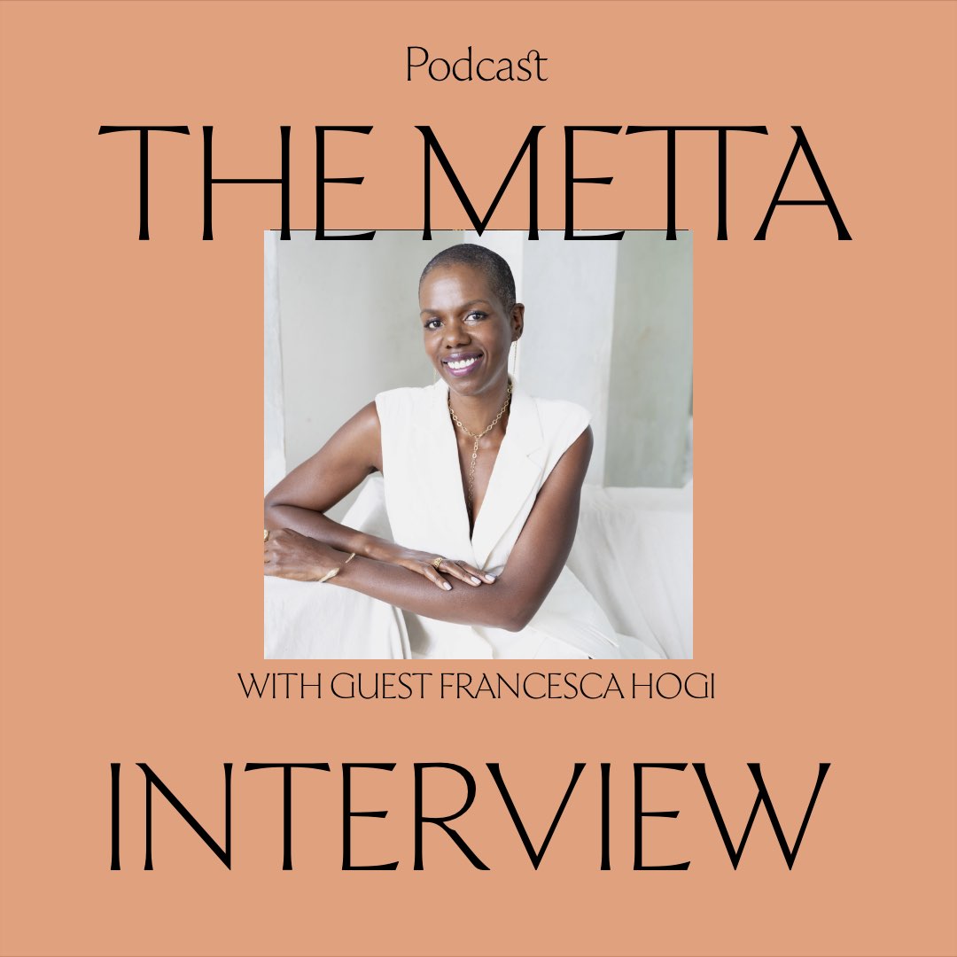 Author, love educator and twice TED speaker Francesca hogi on the cover of The Metta Interview podcast