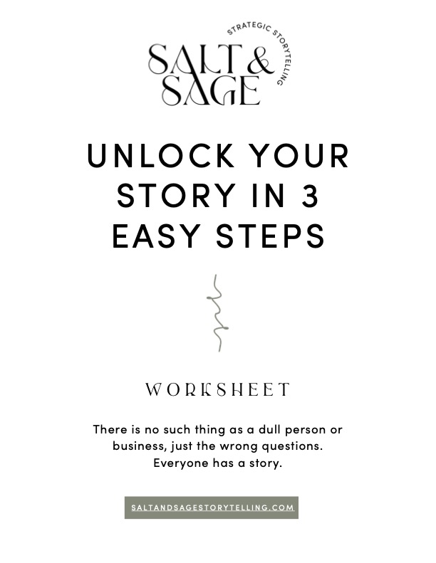 Salt & Sage Storytelling Worksheet for Le Trente's Gift Guide